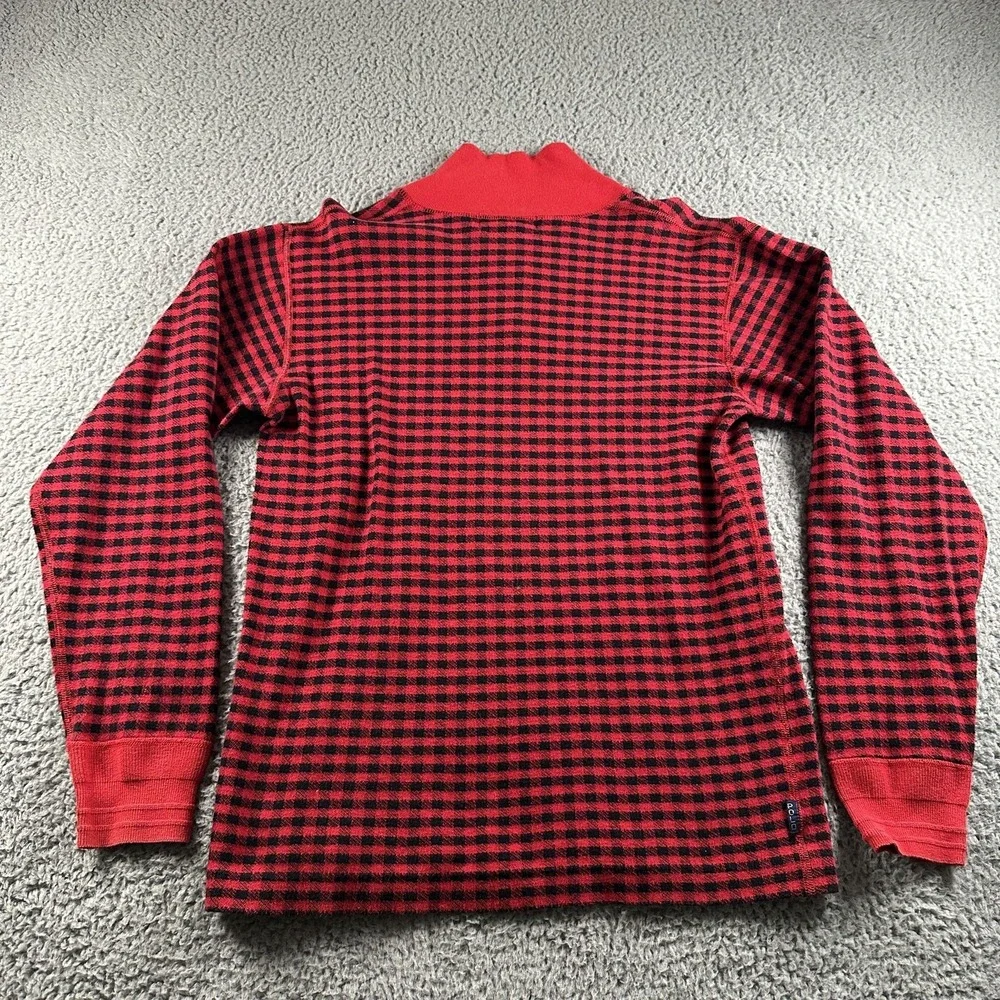 Vintage Polo Ralph Lauren Shirt Mens M Red Check Thermal Henley Cotton Hong Kong